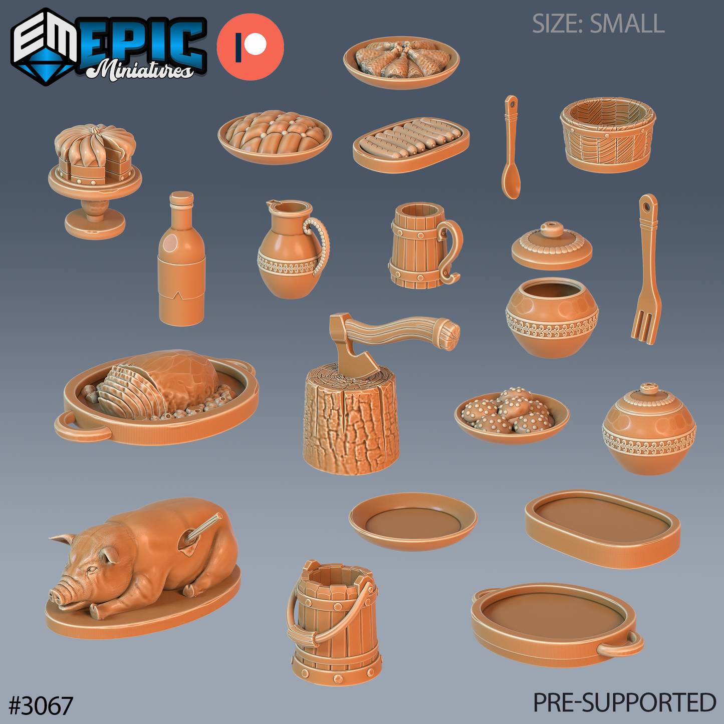 Tavern Equipment Scatter / Medieval Items / Human Village Building / Warrior Pub / Dungeon Area Decoration