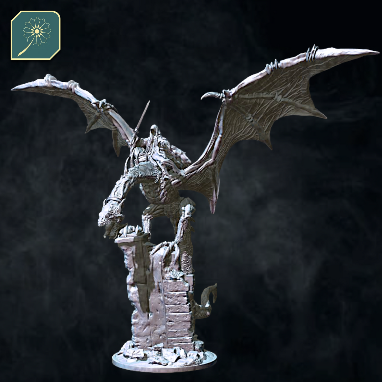 Wraith on Flying Serpent - Perched