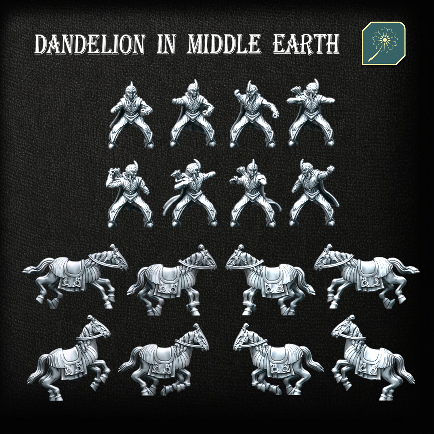 Golden Wood Elf Mounted Knights