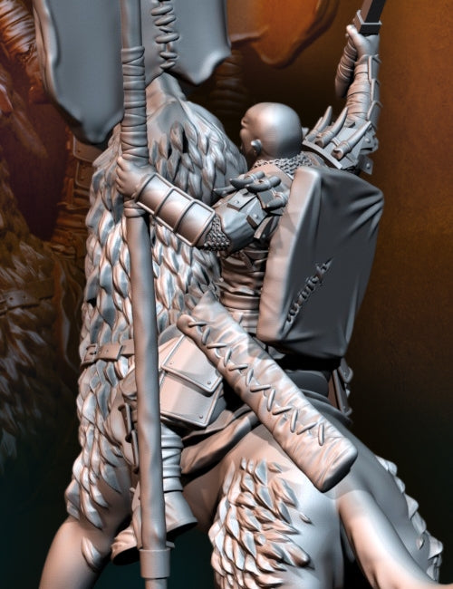 Orc Warg Rider with Banner