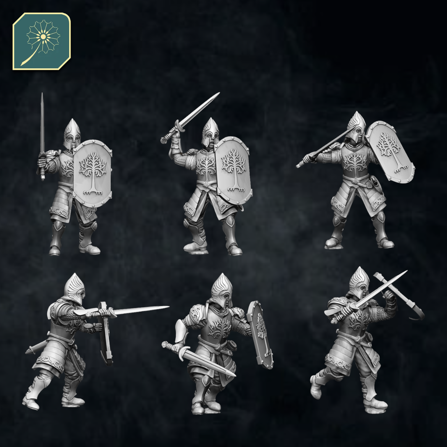 Soldiers of the Guard Tower - Sword and Shield