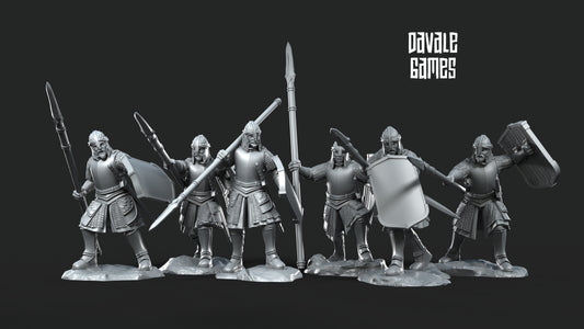 North Warriors with Spear and Shield