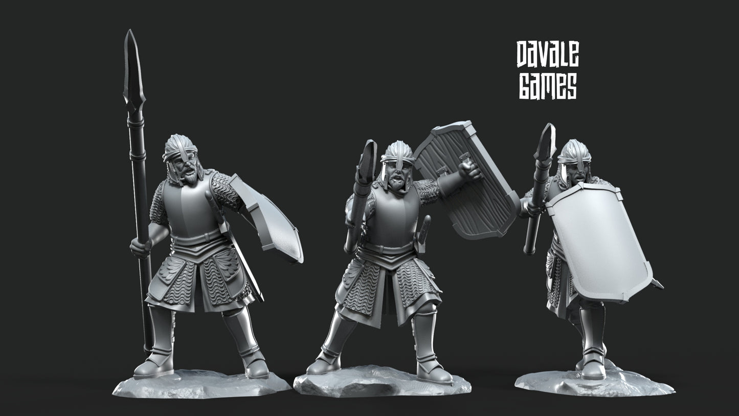 North Warriors with Spear and Shield