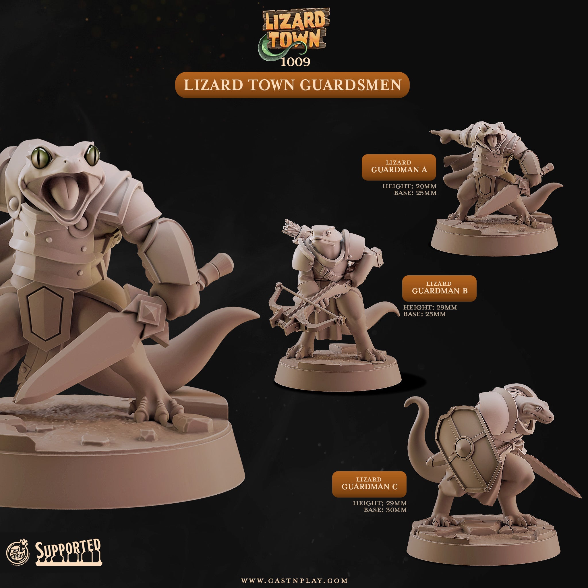 Lizard Town Guardsmen  - Cast n Play