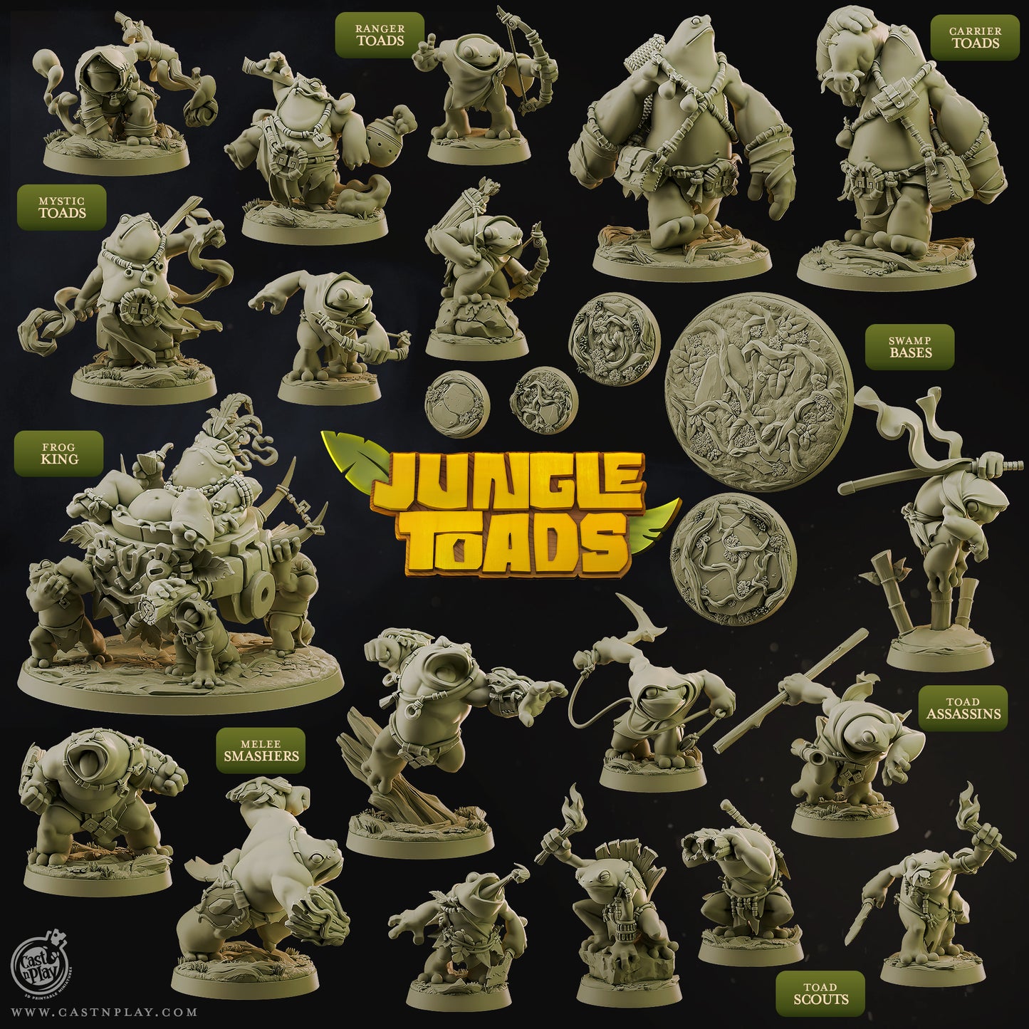 Jungle Toads Pack - Cast n Play