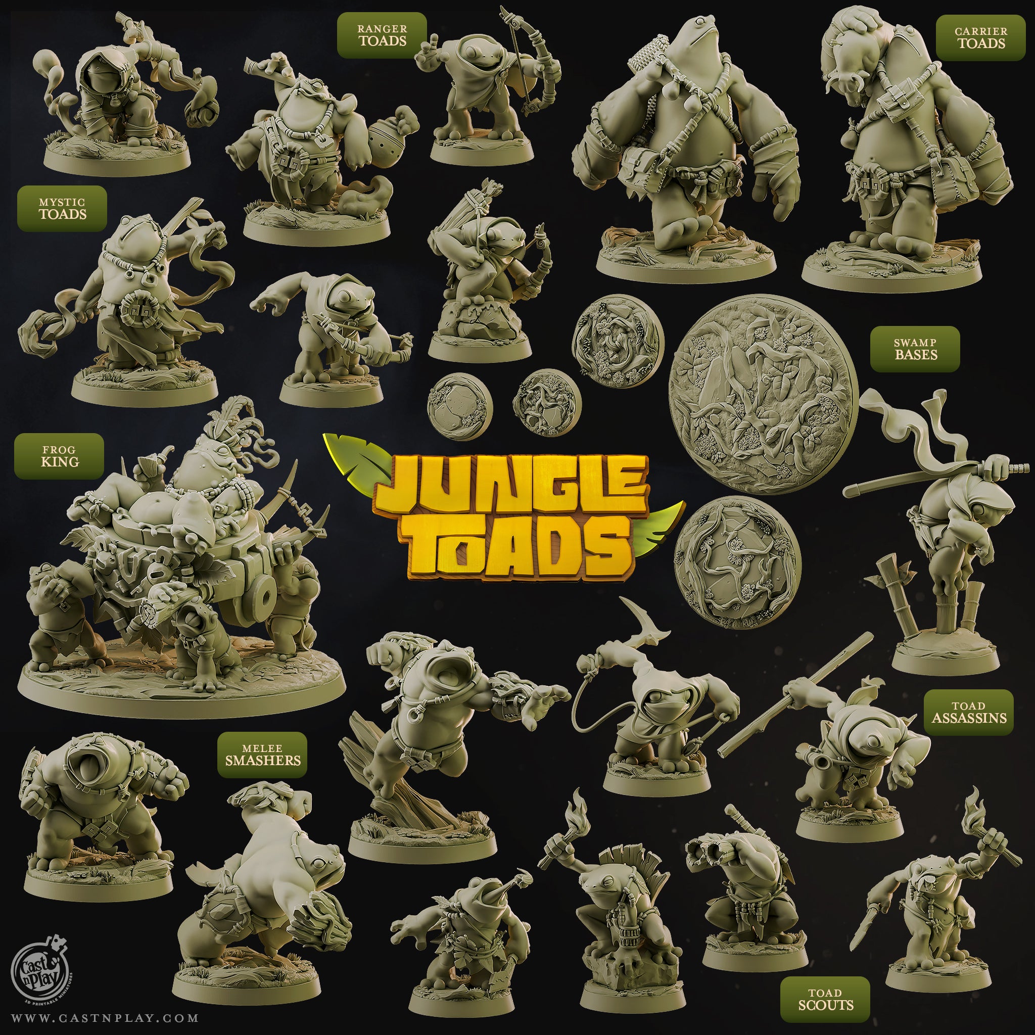 Jungle Toads Pack - Cast n Play