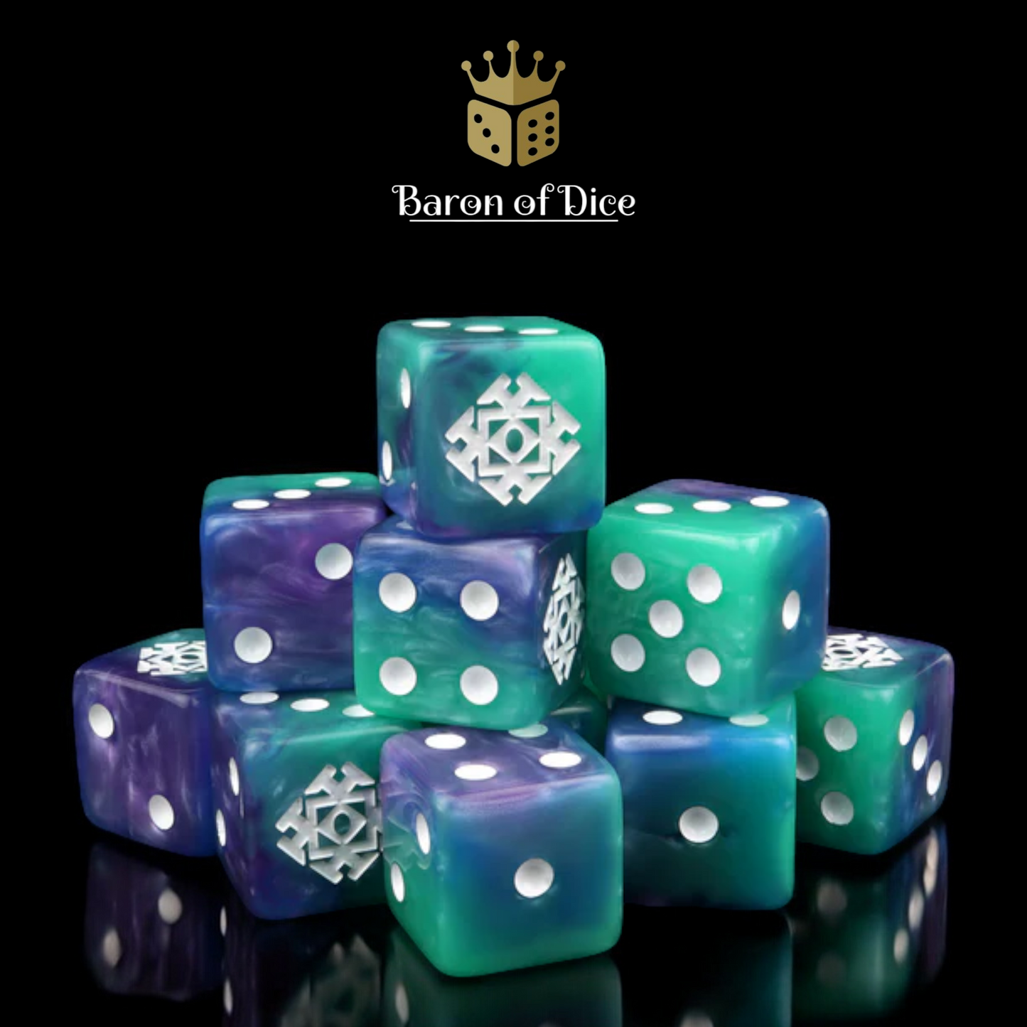 Mountain Treasure - 10x Square 16mm Dice