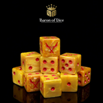 Men of the East, Yellow - 10x Square 16mm Dice