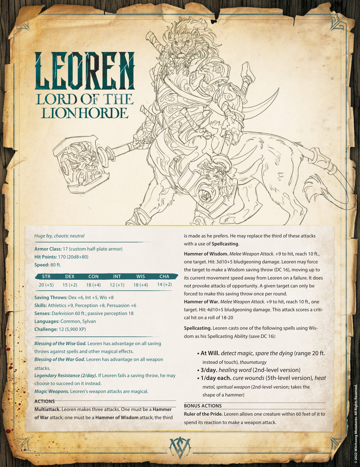 Leoren, Lord of the Lionhorde