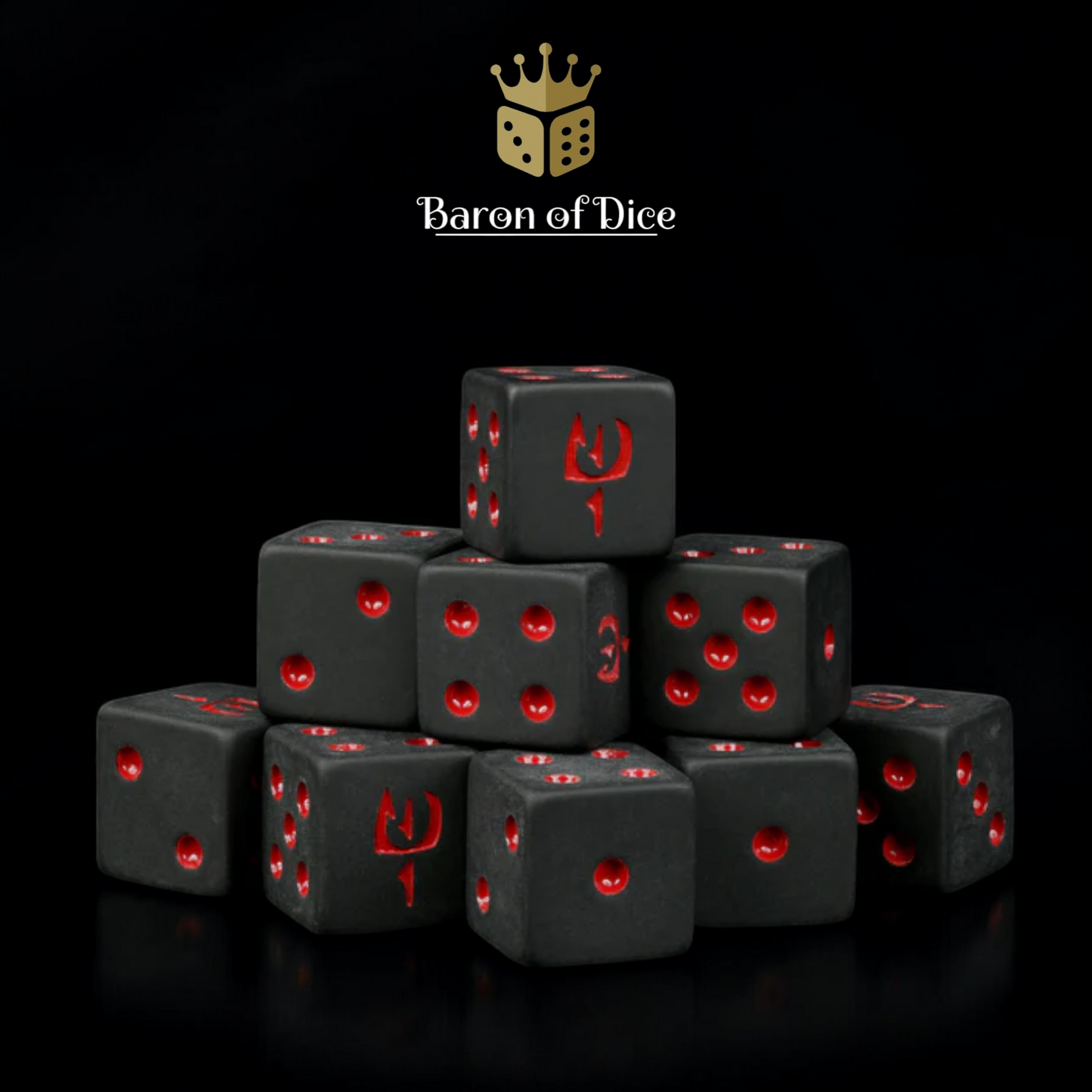 Shadow Land Dice - 10x Square 16mm Dice