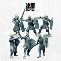 Grey Castle Warriors - Sword and Shield