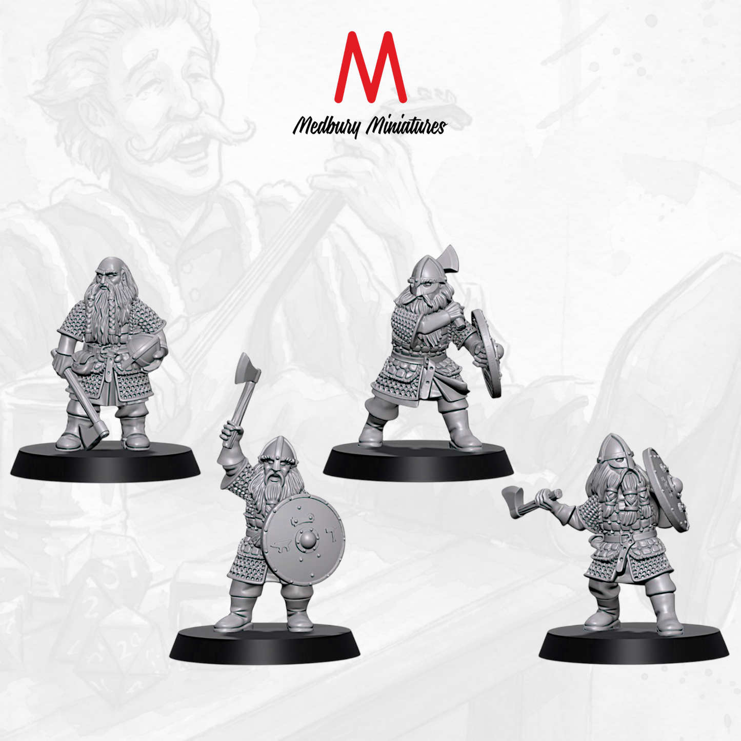 Dwarf Warriors with Axe And Shield