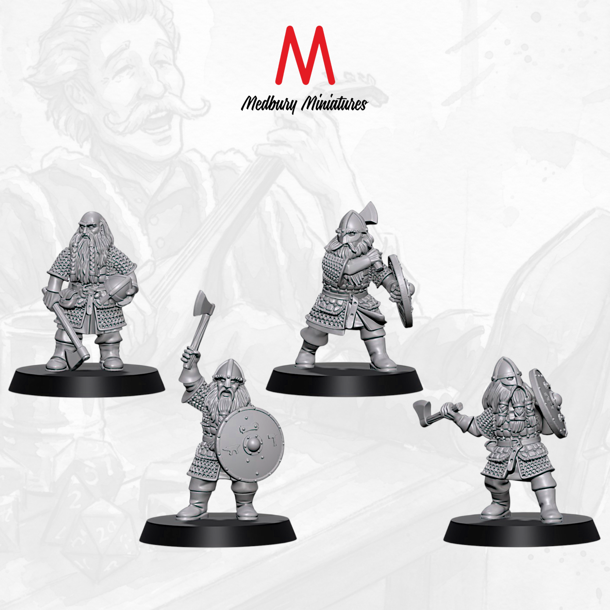 Dwarf Warriors with Axe And Shield