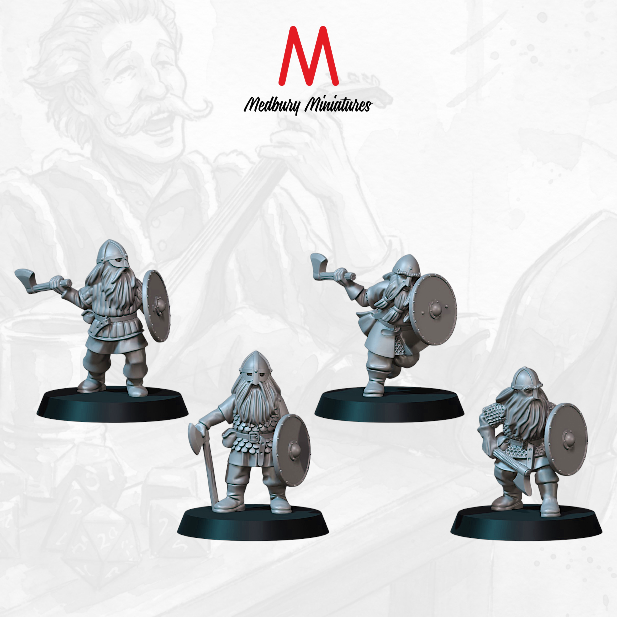 Dwarves with Axe and Shield