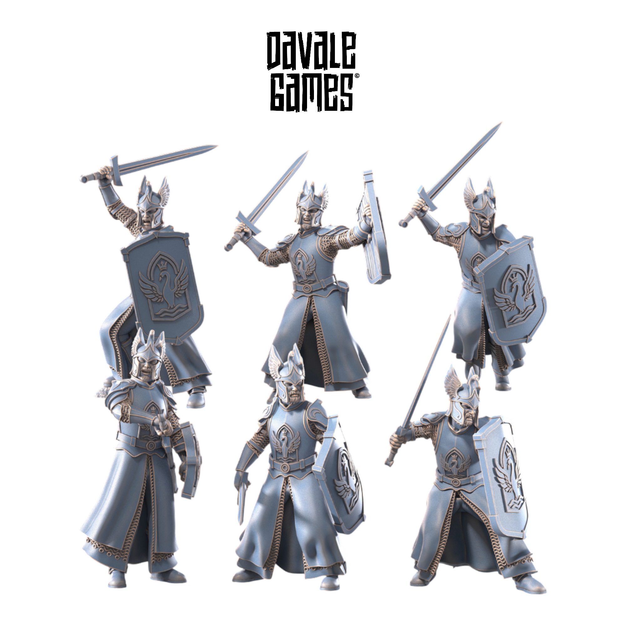 White Swan Warriors with Sword